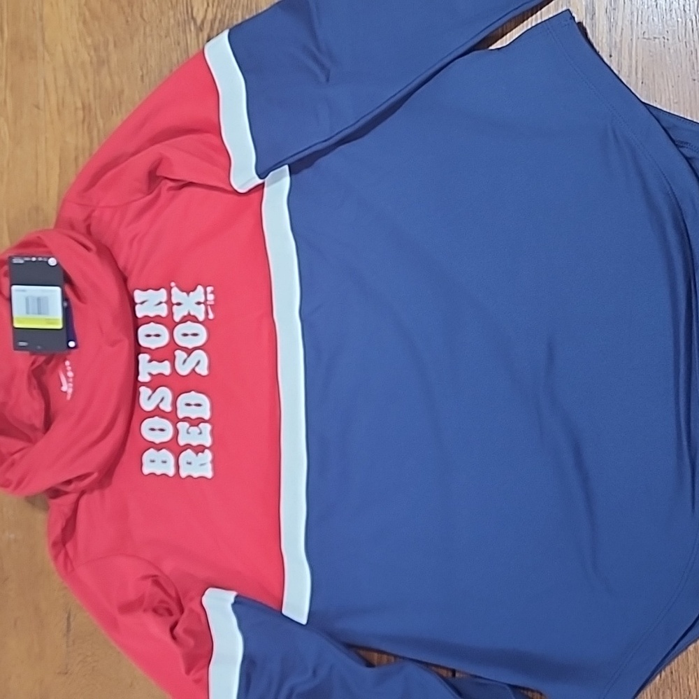 NWT Nike Boston Red Sox Turtleneck Dri Fit Pullover Red White And Blue Small